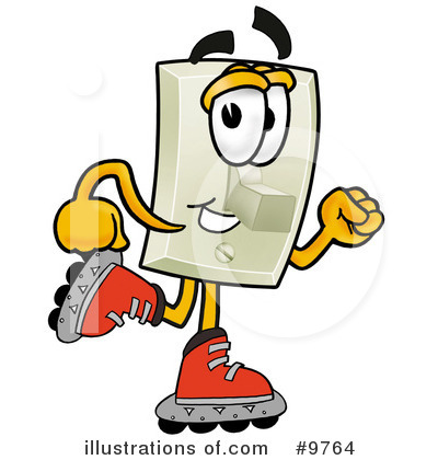 Royalty-Free (RF) Light Switch Clipart Illustration by Mascot Junction - Stock Sample #9764