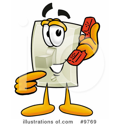 Royalty-Free (RF) Light Switch Clipart Illustration by Mascot Junction - Stock Sample #9769