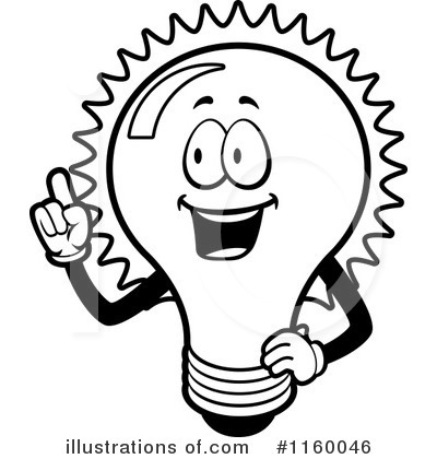 Royalty-Free (RF) Lightbulb Clipart Illustration by Cory Thoman - Stock Sample #1160046