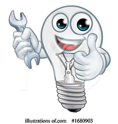 Royalty-Free (RF) Lightbulb Clipart Illustration by AtStockIllustration - Stock Sample #1680903
