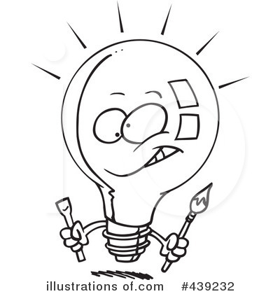 Royalty-Free (RF) Lightbulb Clipart Illustration by toonaday - Stock Sample #439232