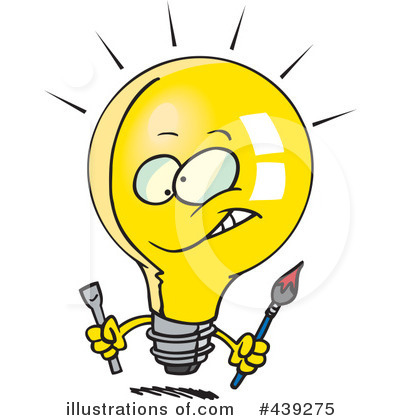 Royalty-Free (RF) Lightbulb Clipart Illustration by toonaday - Stock Sample #439275