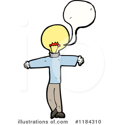 Royalty-Free (RF) Lightbulb Man Clipart Illustration by lineartestpilot - Stock Sample #1184310