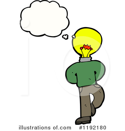 Royalty-Free (RF) Lightbulb Person Clipart Illustration by lineartestpilot - Stock Sample #1192180