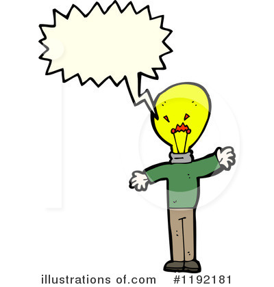 Royalty-Free (RF) Lightbulb Person Clipart Illustration by lineartestpilot - Stock Sample #1192181