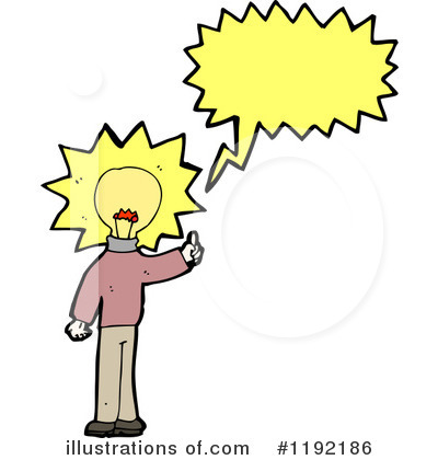 Royalty-Free (RF) Lightbulb Person Clipart Illustration by lineartestpilot - Stock Sample #1192186