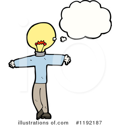 Royalty-Free (RF) Lightbulb Person Clipart Illustration by lineartestpilot - Stock Sample #1192187