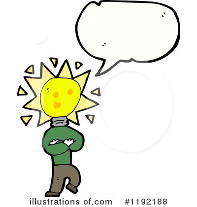 Royalty-Free (RF) Lightbulb Person Clipart Illustration by lineartestpilot - Stock Sample #1192188