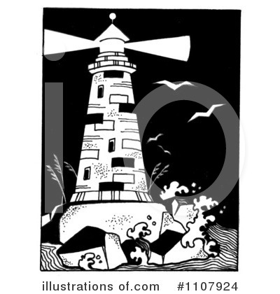 Royalty-Free (RF) Lighthouse Clipart Illustration by LoopyLand - Stock Sample #1107924