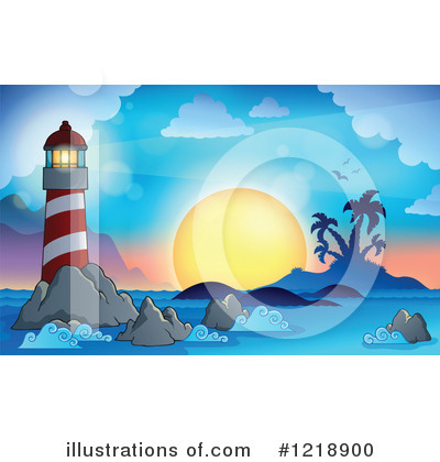 Royalty-Free (RF) Lighthouse Clipart Illustration by visekart - Stock Sample #1218900