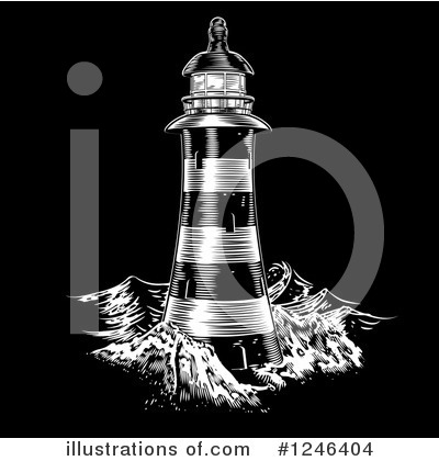 Royalty-Free (RF) Lighthouse Clipart Illustration by AtStockIllustration - Stock Sample #1246404