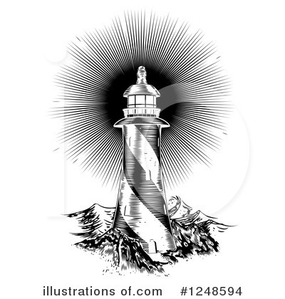 Royalty-Free (RF) Lighthouse Clipart Illustration by AtStockIllustration - Stock Sample #1248594