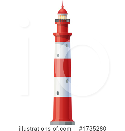 Royalty-Free (RF) Lighthouse Clipart Illustration by Vector Tradition SM - Stock Sample #1735280
