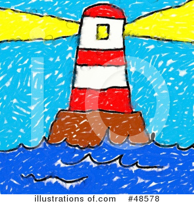 Royalty-Free (RF) Lighthouse Clipart Illustration by Prawny - Stock Sample #48578