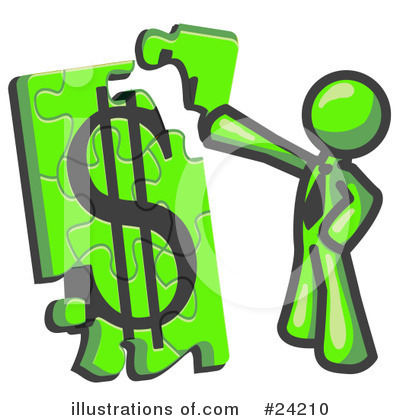 Royalty-Free (RF) Lime Green Collection Clipart Illustration by Leo Blanchette - Stock Sample #24210