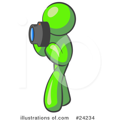 Royalty-Free (RF) Lime Green Collection Clipart Illustration by Leo Blanchette - Stock Sample #24234