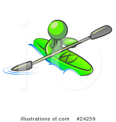 Kayaking Clipart #24259 by Leo Blanchette
