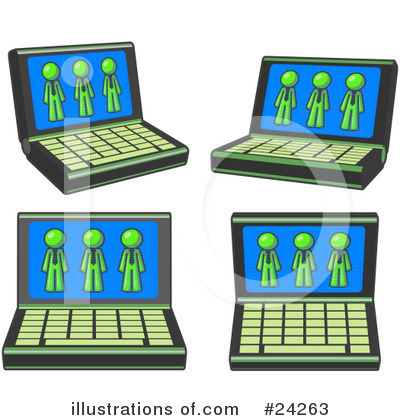 Royalty-Free (RF) Lime Green Collection Clipart Illustration by Leo Blanchette - Stock Sample #24263