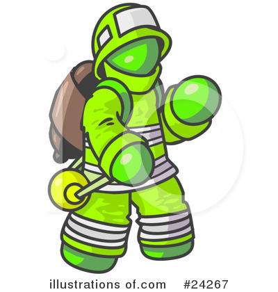 Fireman Clipart #24267 by Leo Blanchette