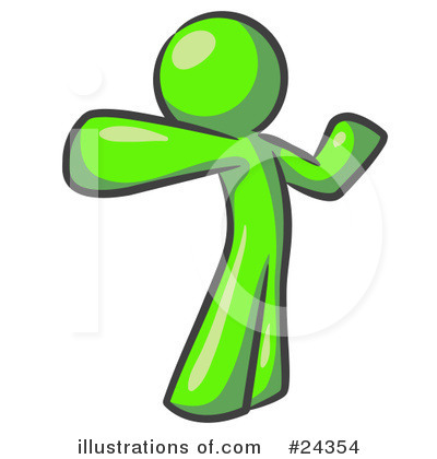 Lime Green Man Clipart #24354 by Leo Blanchette