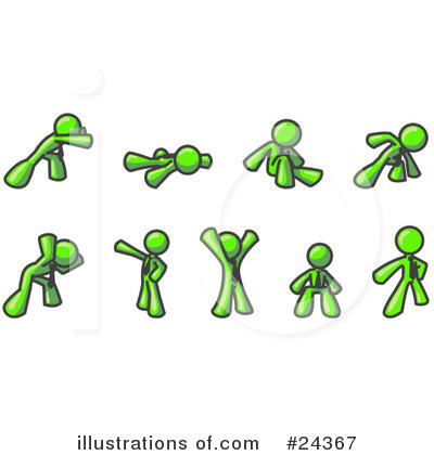 Royalty-Free (RF) Lime Green Collection Clipart Illustration by Leo Blanchette - Stock Sample #24367