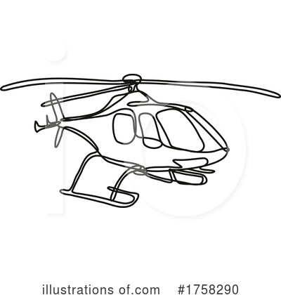 Helicopter Clipart #1758290 by patrimonio