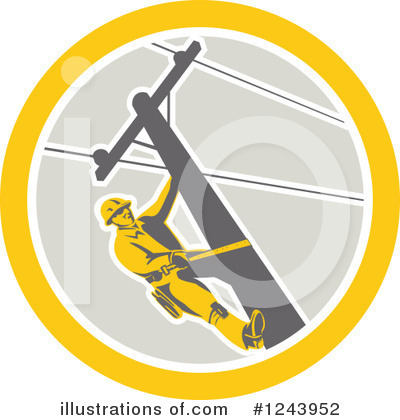 Lineman Clipart #1243952 by patrimonio