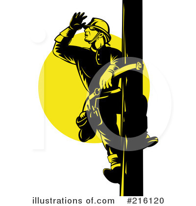 Royalty-Free (RF) Lineman Clipart Illustration by patrimonio - Stock Sample #216120