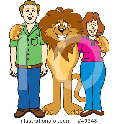 Royalty-Free (RF) Lion Character Clipart Illustration by Mascot Junction - Stock Sample #49548
