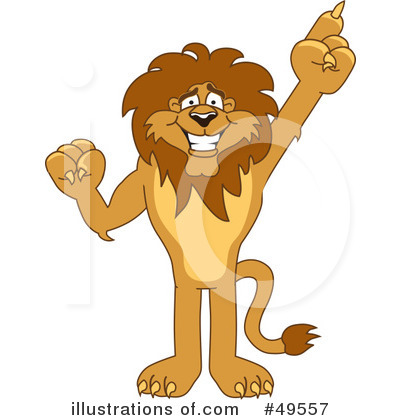 Royalty-Free (RF) Lion Character Clipart Illustration by Mascot Junction - Stock Sample #49557