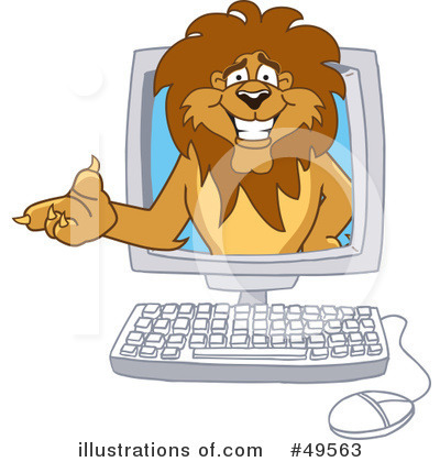 Royalty-Free (RF) Lion Character Clipart Illustration by Mascot Junction - Stock Sample #49563