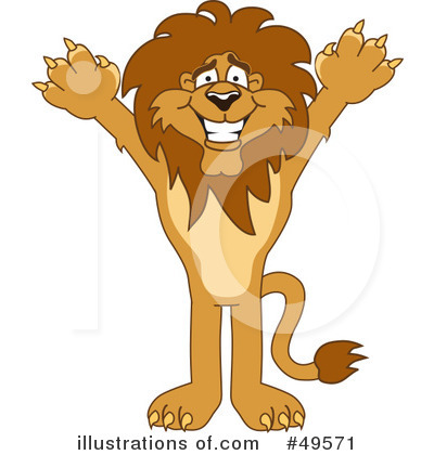 Royalty-Free (RF) Lion Character Clipart Illustration by Mascot Junction - Stock Sample #49571