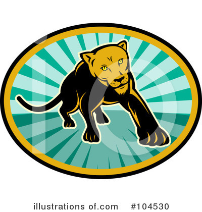 Royalty-Free (RF) Lion Clipart Illustration by patrimonio - Stock Sample #104530