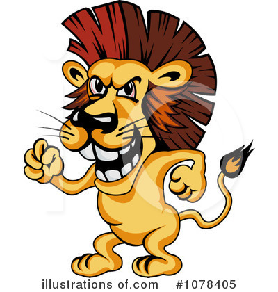 Royalty-Free (RF) Lion Clipart Illustration by Vector Tradition SM - Stock Sample #1078405