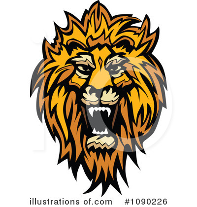 Royalty-Free (RF) Lion Clipart Illustration by Chromaco - Stock Sample #1090226