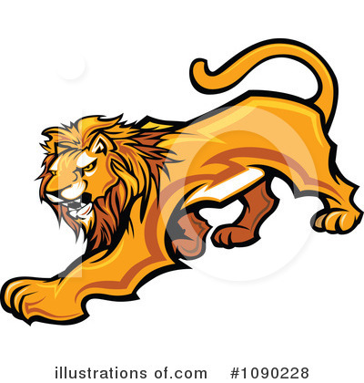 Royalty-Free (RF) Lion Clipart Illustration by Chromaco - Stock Sample #1090228