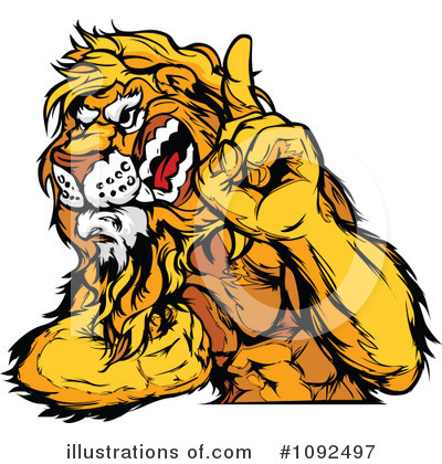 Royalty-Free (RF) Lion Clipart Illustration by Chromaco - Stock Sample #1092497