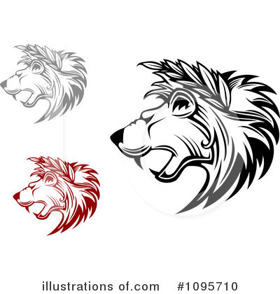 Royalty-Free (RF) Lion Clipart Illustration by Vector Tradition SM - Stock Sample #1095710