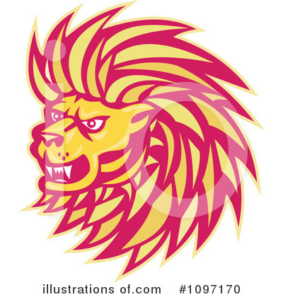 Royalty-Free (RF) Lion Clipart Illustration by patrimonio - Stock Sample #1097170