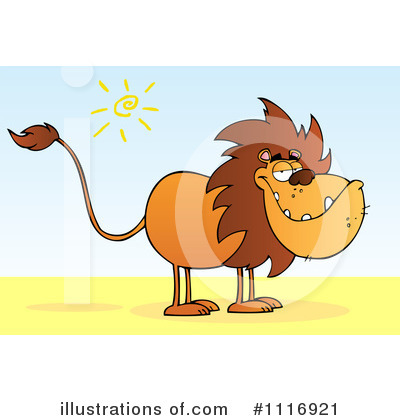 Royalty-Free (RF) Lion Clipart Illustration by Hit Toon - Stock Sample #1116921