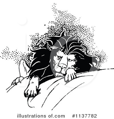 Royalty-Free (RF) Lion Clipart Illustration by Prawny Vintage - Stock Sample #1137782
