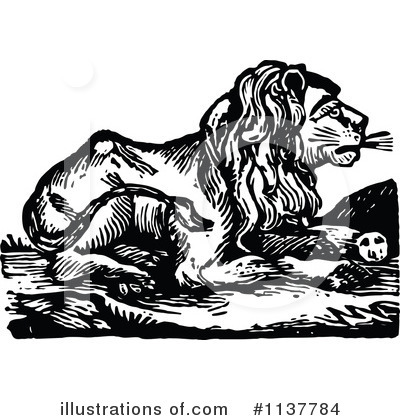Royalty-Free (RF) Lion Clipart Illustration by Prawny Vintage - Stock Sample #1137784