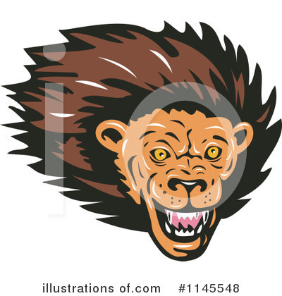 Royalty-Free (RF) Lion Clipart Illustration by patrimonio - Stock Sample #1145548
