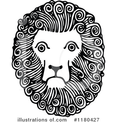 Royalty-Free (RF) Lion Clipart Illustration by Prawny Vintage - Stock Sample #1180427