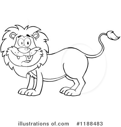 Royalty-Free (RF) Lion Clipart Illustration by Hit Toon - Stock Sample #1188483