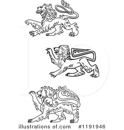 Royalty-Free (RF) Lion Clipart Illustration by Vector Tradition SM - Stock Sample #1191946