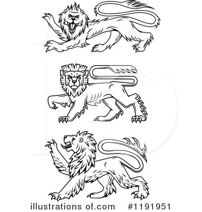 Royalty-Free (RF) Lion Clipart Illustration by Vector Tradition SM - Stock Sample #1191951
