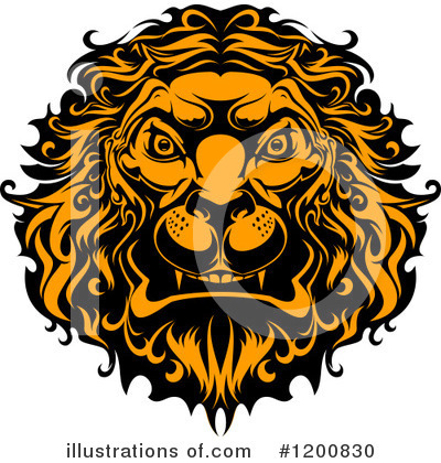 Royalty-Free (RF) Lion Clipart Illustration by Vector Tradition SM - Stock Sample #1200830