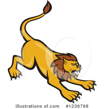 Royalty-Free (RF) Lion Clipart Illustration by patrimonio - Stock Sample #1236768