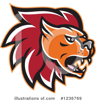 Royalty-Free (RF) Lion Clipart Illustration by patrimonio - Stock Sample #1236769
